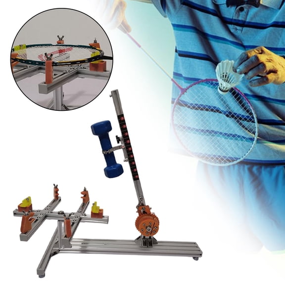 lacooooppia Badminton Racket Stringing Machine 20-32lb Tension Efficient Professional Easy to Use Durability Premium Sturdy 6 Point Fixed