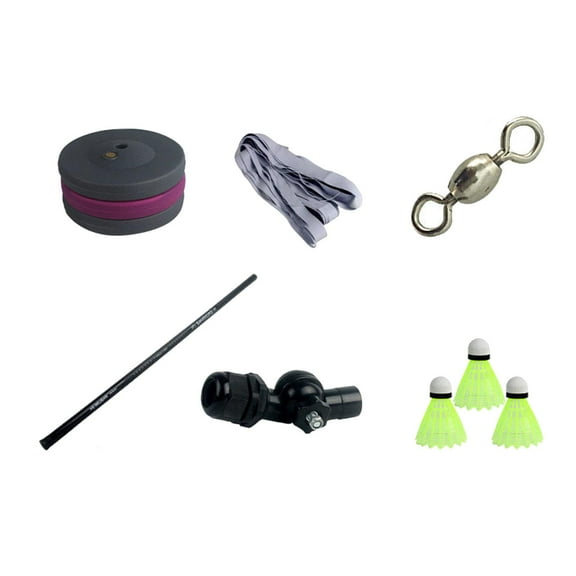 lacooooppia Badminton Training Kit, Badminton Self-training Tool, Adjustable Self-study Tool, Trainer for The Rear Courtyard , 4m 3 Balls