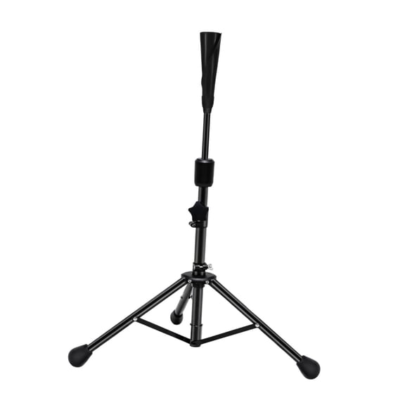 lacooooppia Baseball Batting Tee Adjustable Tripod Stand Equipment Heavy Duty Sturdy Portable Softball Hitter Iron Silicone Material Suitable for Adults Young Tee Black