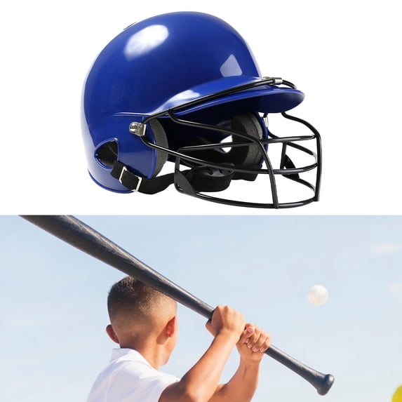 lacooooppia Baseball Helmet with , Gear for Adults, Breathable Sports Outdoors Softball Face Face Guard Blue