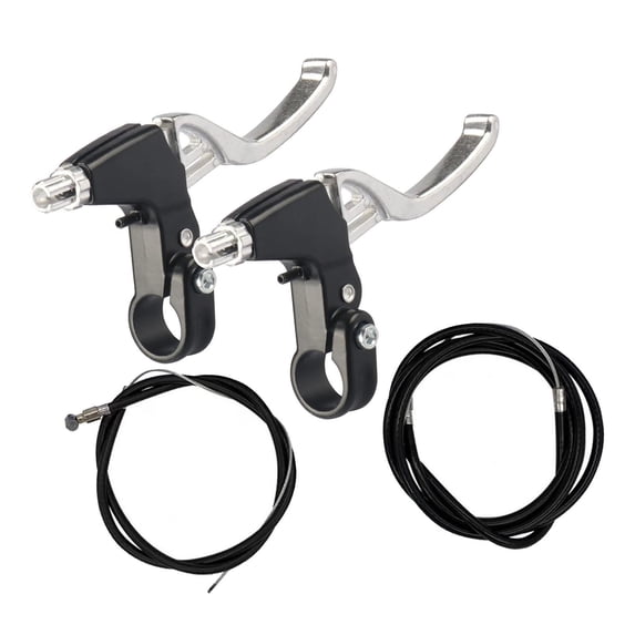 lacooooppia Bike Brake Levers Set Front and Rear Brake Set Replacement Grip Repairing Mountain Bike Handlebar Parts for Home Cycling Shop silver