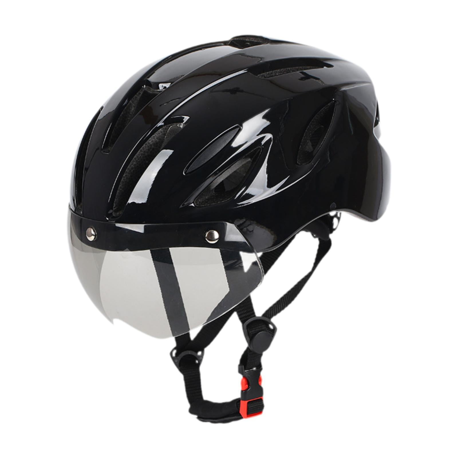 lacooooppia Bike Helmet Hat Equipment Detachable Padded Ventilation Cycling Helmet with Visor for Mountain Bike Road Bike Cycling Outdoor Black