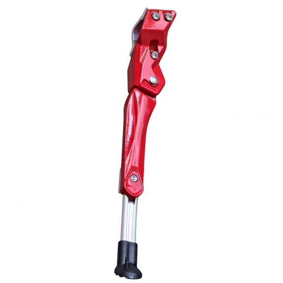lacooooppia Bike Kickstand Rear Mount Support Adjustable Aluminum Alloy Side Stand Parking Stand Non Slip Foot Pad Single Leg Suitable for Mountain Bike Cycling Red