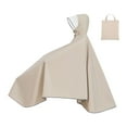 thumbnail image 1 of lacooooppia Bike Rain Poncho Hooded for Adults Rainproof Thick Cape Coffee, 1 of 7