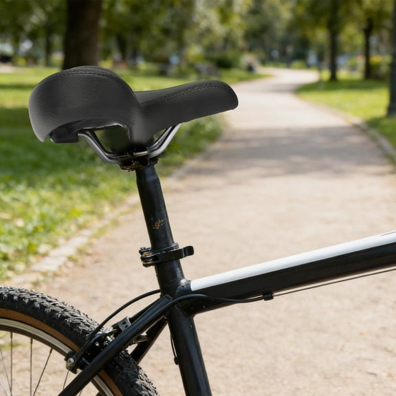 lacooooppia Bike Seat Widen Cushion Enlarged Comfortable Shock Absorption Exercise Bike Saddle Bicycle Saddle for Leisure Camping Riding