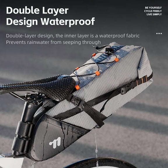 lacooooppia Bikepacking Bag with Storage Space under The Saddle, Professional Bicycle Saddle Bag with Large Capacity for Commuting, Bicycle Accessories