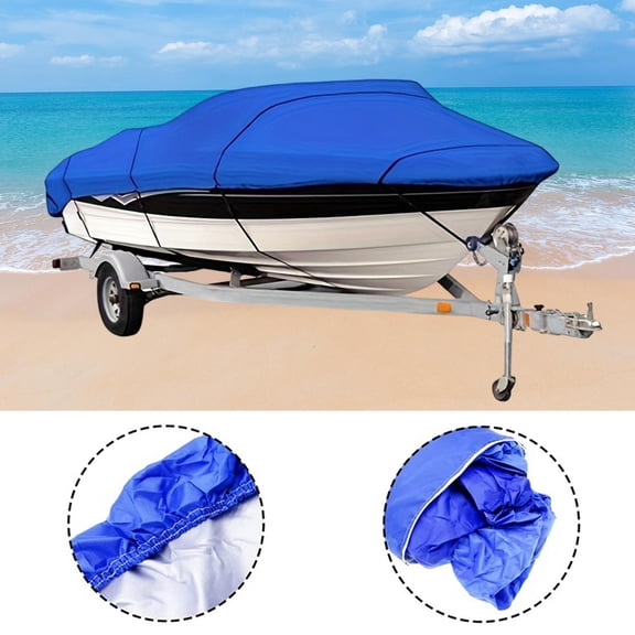 lacooooppia Boat Cover Waterproof Oxford Cloth Boat Cover Dustproof Windproof Sunproof Marine Cover Protection Rainproof Lightweight Sturdy Portable Accessories Suitable for fishing 420cmx290cm