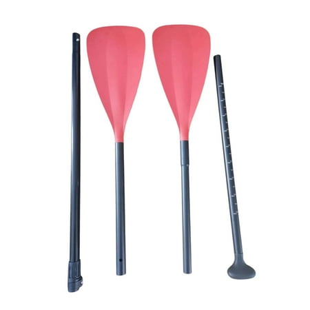 lacooooppia , Boat Paddle, Double-ended with Aluminum Alloy Shaft, Board Paddle, Lightweight, Detachable Red
