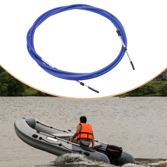 lacooooppia Boat Throttle Shifted Control Cable Replace Gear Functional Universal Stainless Steel Marine Wire for Marine Vessels Boats Blue 10ft