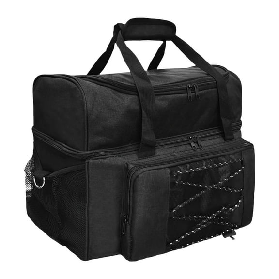 lacooooppia Bowling Ball Bag Bowling Carry Bag Sturdy Professional Lightweight Bowling Tote 2 Balls Bowling Bag for Outdoor Sports Travel Black