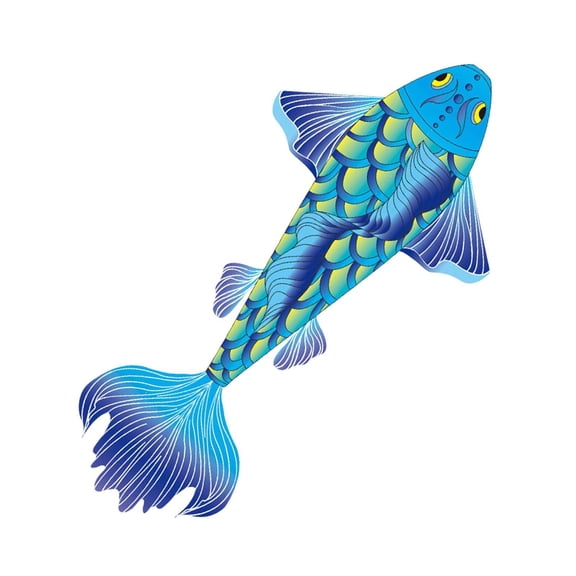 lacooooppia Cartoon Koi Kite Beach Kites Birthday Gifts Flying Kites Portable Kites Large Kites for Adults for Yard Trip Blue