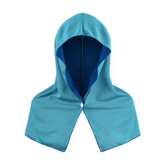lacooooppia Cooling Hooded Towel, Ice Towel, Quick - for Hot Weather, Cooling Neck Wrap, Sun Protection for Summer, Cycling, Fitness Studi Blue