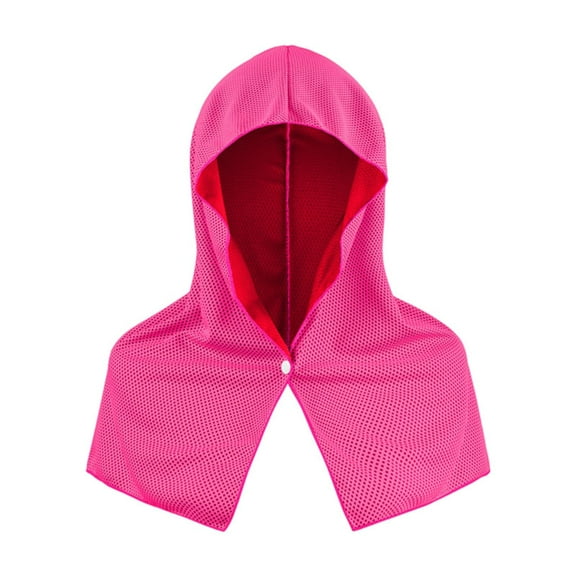lacooooppia Cooling Hooded Towel, Ice Towel, Quick - for Hot Weather, Cooling Neck Wrap, Sun Protection for Summer, Cycling, Fitness Studi Rose Red