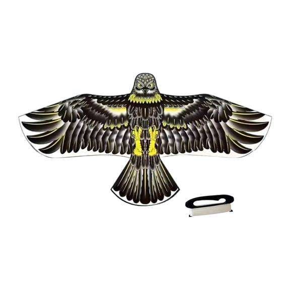 lacooooppia Eagle Shape Kite Outdoor Toy Game Beautiful Sports Kite for Holiday Backyard 160cmx72cm
