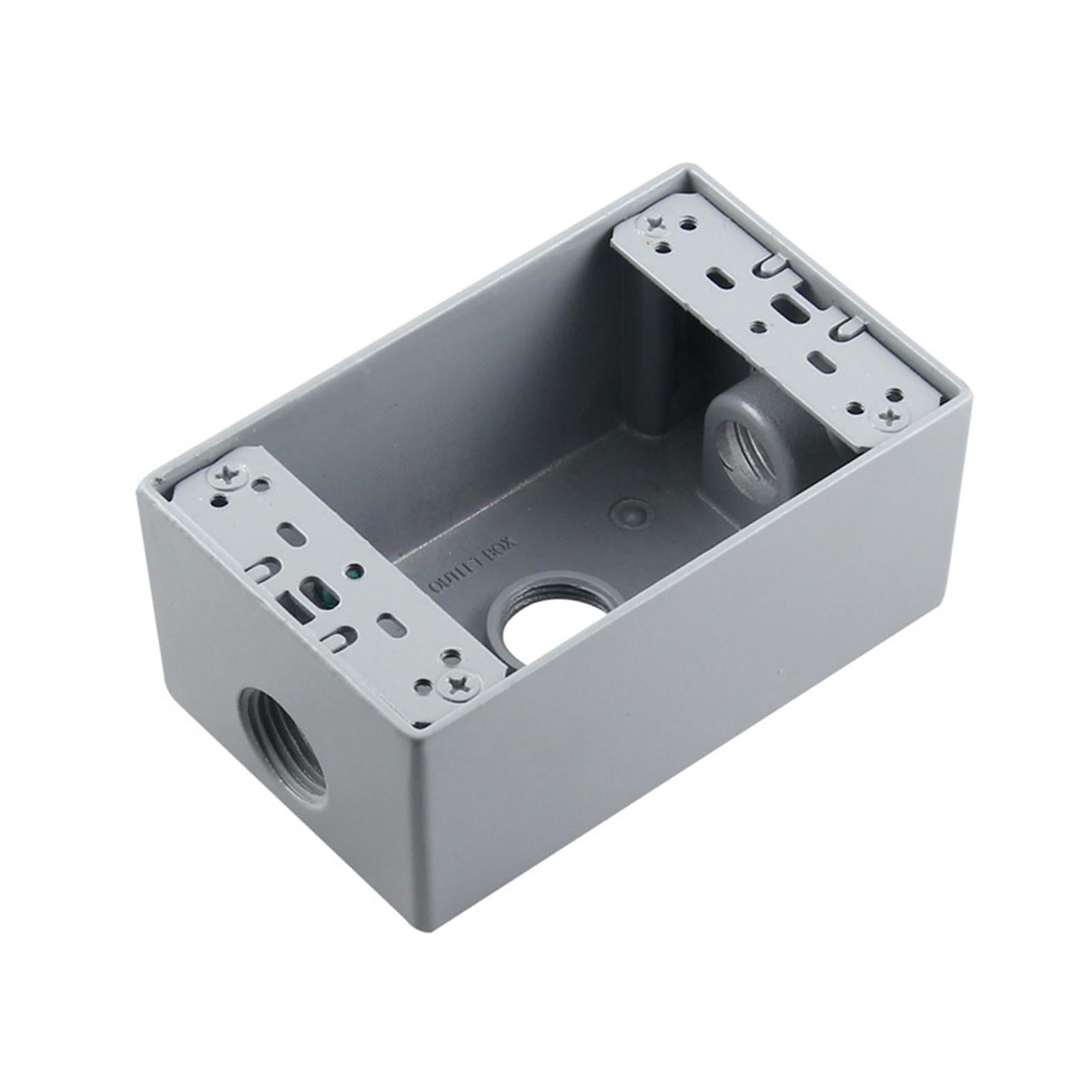 lacooooppia Electrical Junction Box Grey Direct Repair Sturdy Weatherproof Accessories Electrical Outlet Box for Home Wall Outdoor Indoor