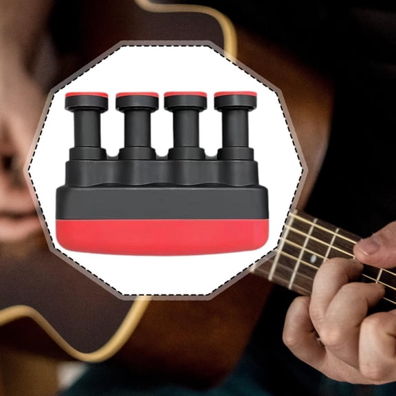 lacooooppia Finger Exerciser Exercise Tool Comfortable Gripping for Guitar Player for Men Women Finger Strength Training Aid Hand Gripper Red Black