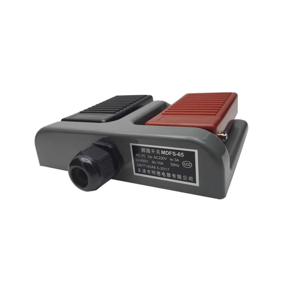 lacooooppia Foot Pedal Control Switch Footswitch Multi Scenario Water Resistant 10A AC220V Duplex Two Way Tumbler for Textile Equipment Without Wire
