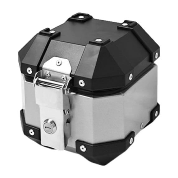 lacooooppia Generic Motorcycle Top Case 5L Storage Trunk for Motorcycle Accessories Silver