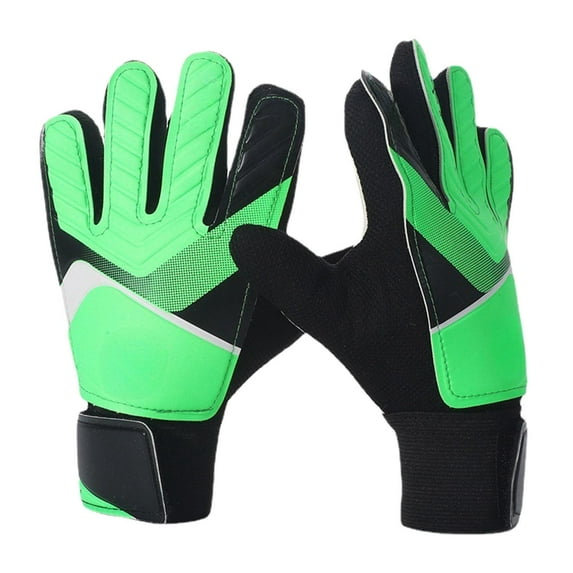 lacooooppia Goalkeeper Gloves Finger Protection for Kids Football Gloves for Goalkeeping Green Size 7