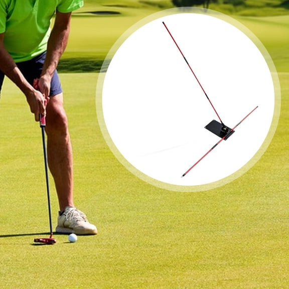 lacooooppia Golf Alignment Sticks Holder Metal Sticks with Angle Plate for Swing Putting