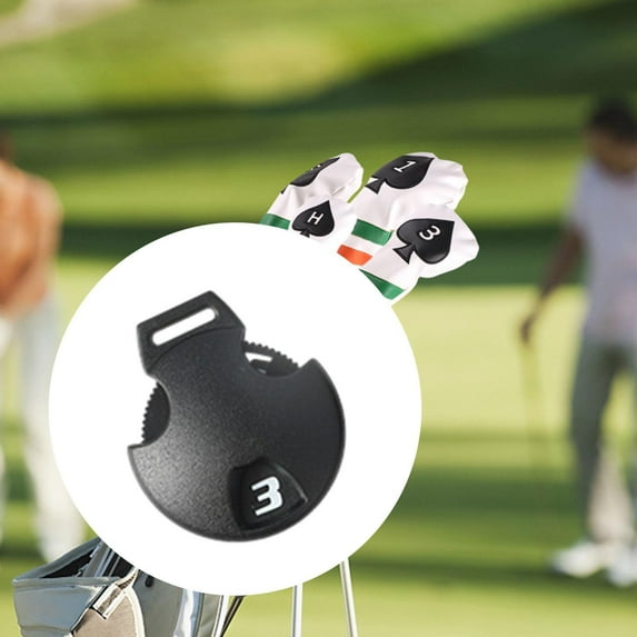 lacooooppia Golf Head Cover Number Tag Interchangeable Number Tag Golfer Gift Number: 3, 4, 5, 7, x for Hybrid Golf Drivers Mallet Putter