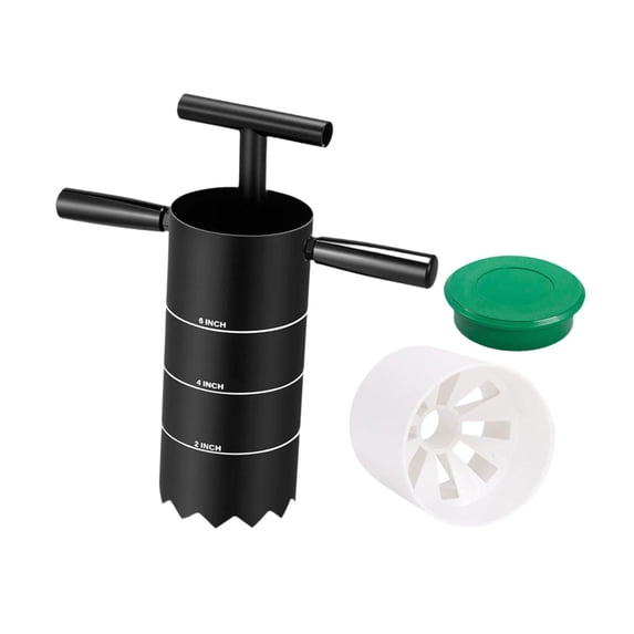lacooooppia Golf Hole Cutter: Practical Hole Cutter with Detachable Handle, Golf Hole Cup, And Complete Accessories. Made of Carbon Steel for Quick And Clean Hole 6 inch Multi Hole