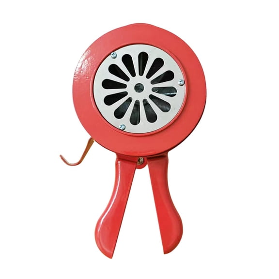 lacooooppia Hand Crank Loud Fire Alarm Easy to Use Powerful Sound Horn Manual Warning Alarm for Warehouses Flood Control Port Factories Red
