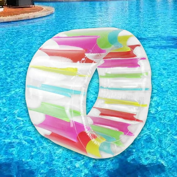 lacooooppia Inflatable Wheel Roller Giant Water Rolling Wheel for Outdoor Lake Pond 100cm