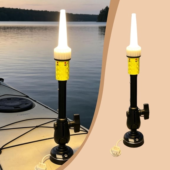 lacooooppia Kayak Light Navigation Light Water Resistant Kayak Accessories Gadgets with Pole Kit LED for Paddling Lighting Night Fishing