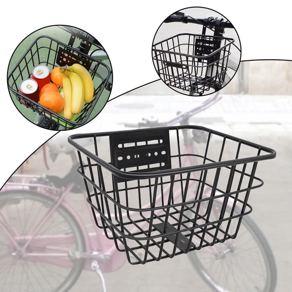 lacooooppia Kids Bike Basket Front Decor Portable Handlebar Basket for Children Shopping Without lid