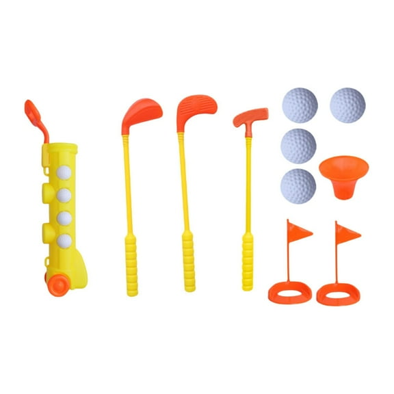 lacooooppia Kids Golf Set Toys Educational Garden Game Gifts Mini Golfs Play Set Kids Golf Club for Girls Toddlers Ages 3 4 5+ yellow