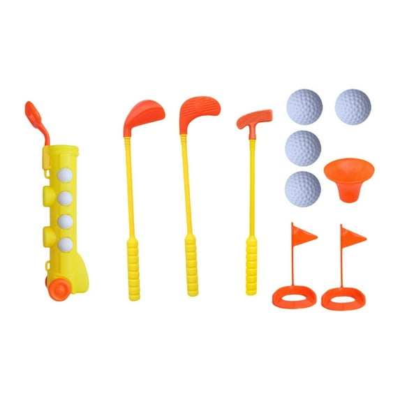 lacooooppia Kids Golf Set Toys Educational Garden Game Gifts Mini Golfs Play Set Kids Golf Club for Girls Toddlers Ages 3 4 5+ yellow