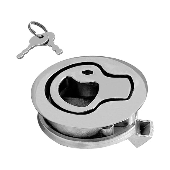 lacooooppia Marine Flush Mount Lift Round Pull Latch Lock Stainless Steel Cabinet Door Lock Hardware for RV Boat Car