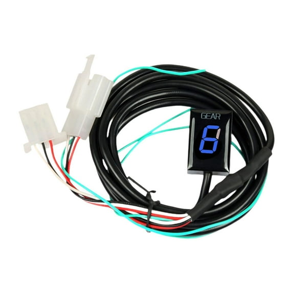 lacooooppia Motorcycle Gear Indicator Gear Display Meter Sturdy Easy to Install LED Digital Display s Lever Sensors for ATV Utvs Blue