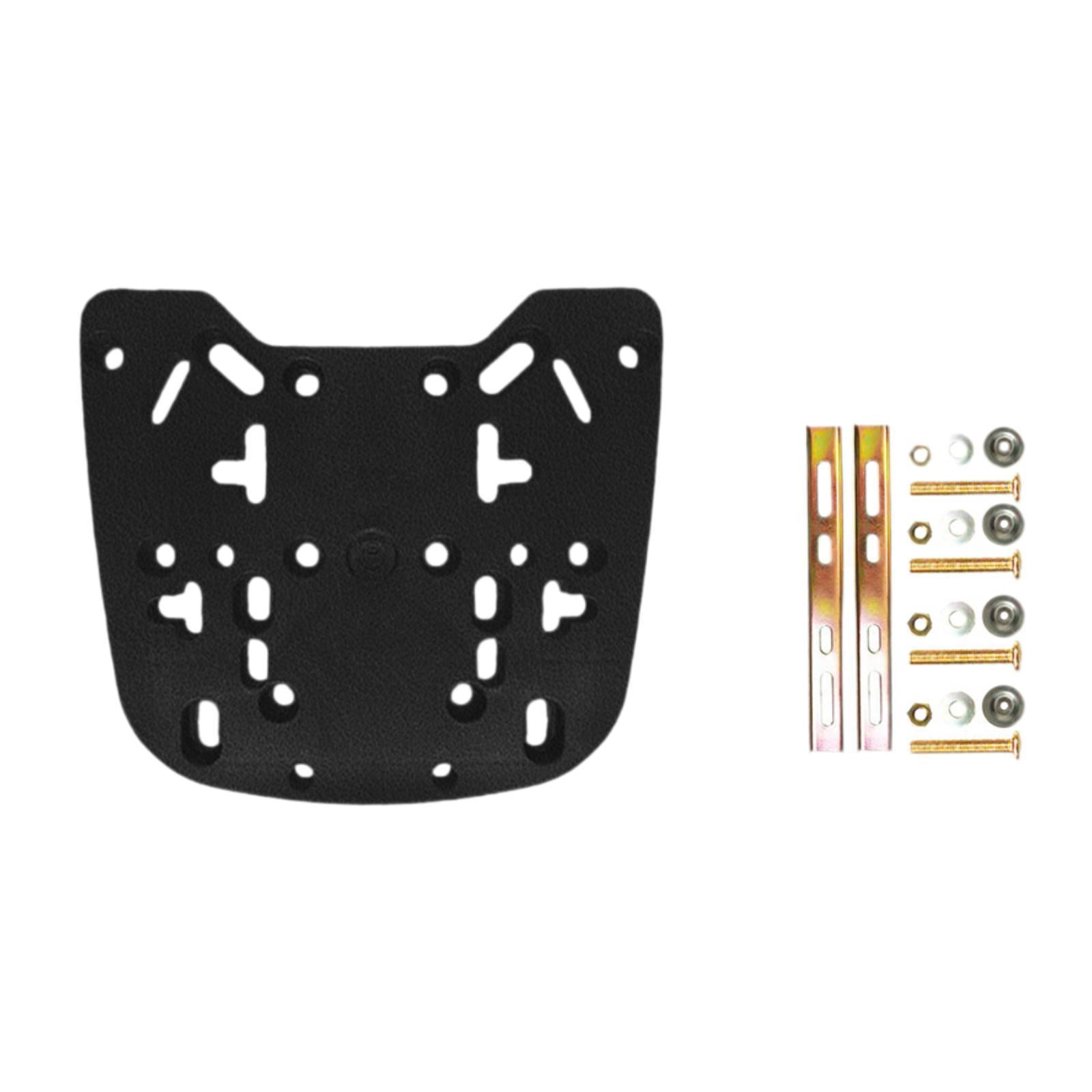 lacooooppia Motorcycle Luggage Rack Flat Mount Fitting Plate Uniquie Practical Stable Rear Tail Box Base Plate Motorcycle Luggage Holder