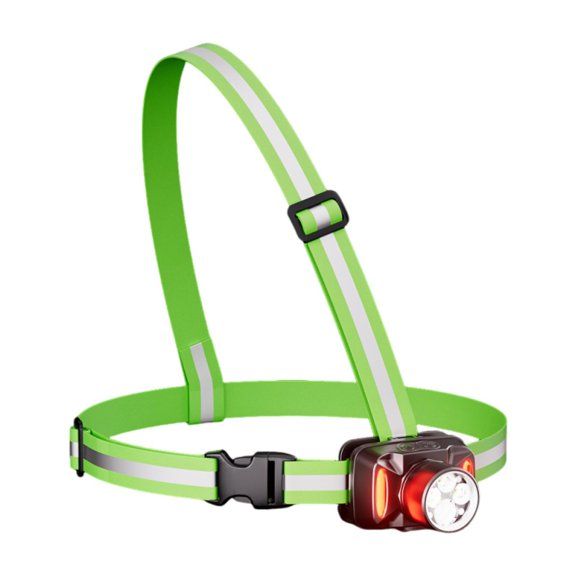 lacooooppia Outdoor Running Chest Light Warning Lamp for Runners Men Women High Visibility Adjustable Beam Night Running Light for Hiking Single Strap