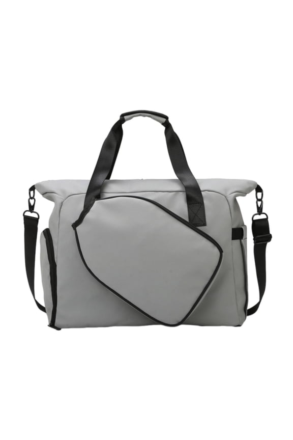 Pickleball -bag Tennis Bag Smooth Zipper Large Capacity Multi -purpose Carrying Bag Crossbody Bag for Beginners Adult Women Men gray