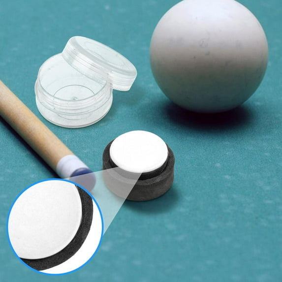 lacooooppia Pool Cue Chalk Fine Texture Sports Portable Tournament Use for Club Bar Home White