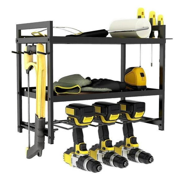 lacooooppia Power Tool Organizer Wall Mount Shelf Workshop Shed Utility Rack Organization Hanger Storage for Pliers Drill Wrench