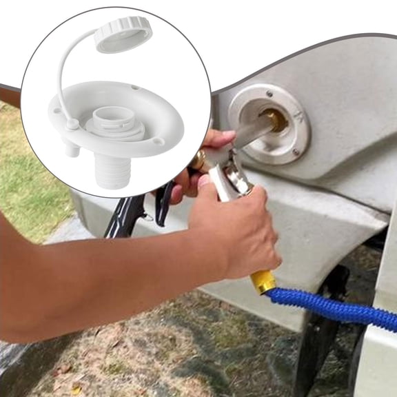lacooooppia RV Gravity Water Fill Inlet with Vent Holes Premium Professional Easy to Install Direct Replaces Spare Parts Accessory White