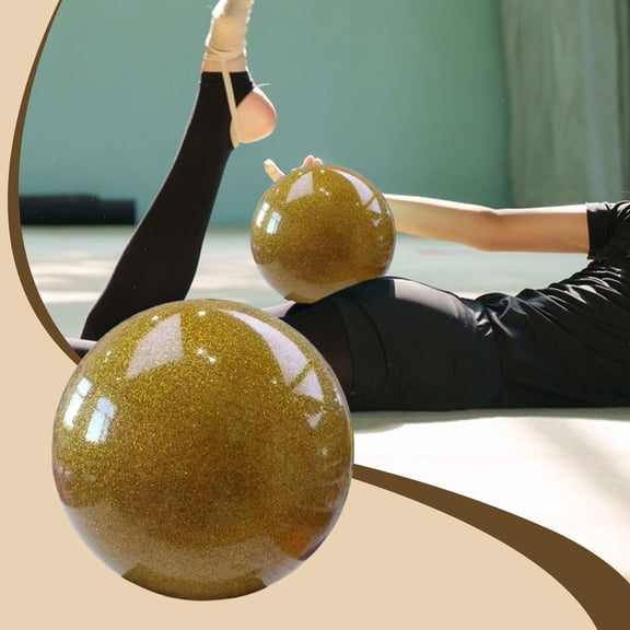lacooooppia Rhythmic Gymnastic Ball Gym Equipment 7.09inch Professional Technique for Dance Practice for Gym Performance Competition Home Gold