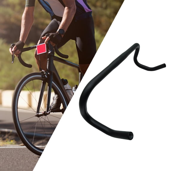 lacooooppia Road Bike Bar Accessory Lightweight Component Drop Bar Handlebar Replacement Black