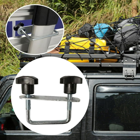 lacooooppia Roof Box U Bolt Clamp,Car Van Mounting Bracket Easy to Install Heavy Duty Metal Car Accessory Rooftop Cargo Carrier Rack Bolt Inner Width 6cm