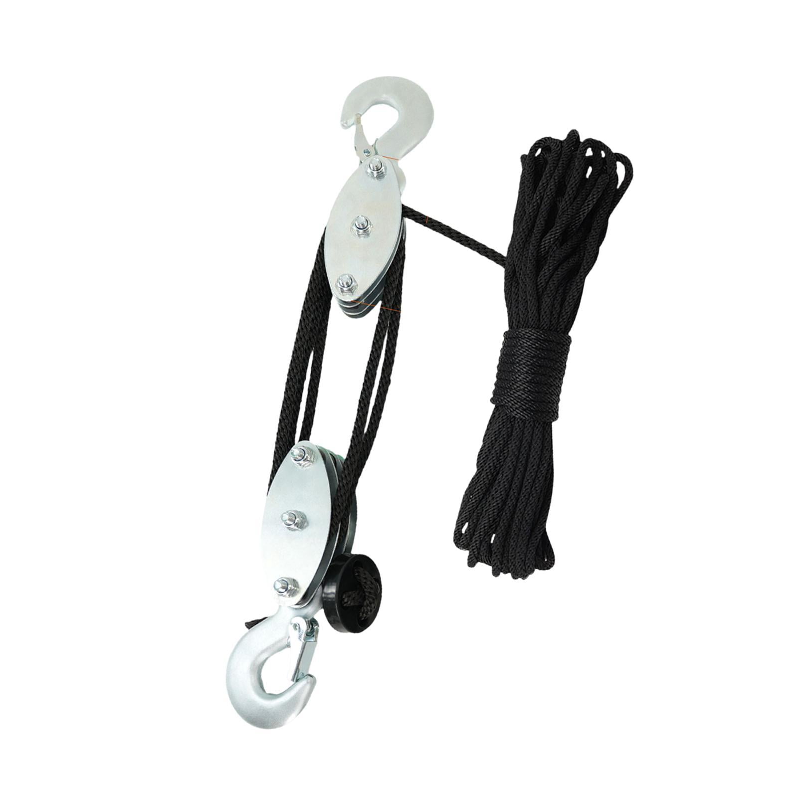 lacooooppia Rope Hoist Lifting Heavy Objects, Sturdy, Metal Wheels ...