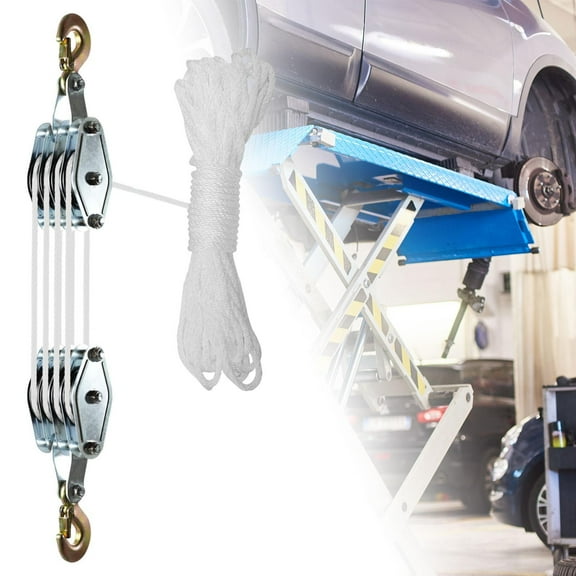 lacooooppia Rope Pulley Hoist for Heavy Lifting Block and Tackle Pulley m Rope