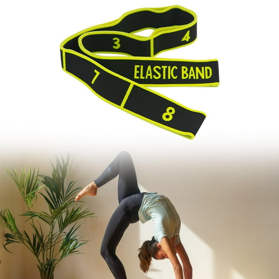 lacooooppia Stretch Band 8 Segment Improve Body Flexibility for Working Out Elastic Band Resistance Band for Gym Workouts Stretching Yellow