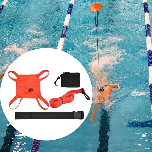 lacooooppia Swim Parachute Swimming Resistance Belt Parachute Swimming Strength Training S S