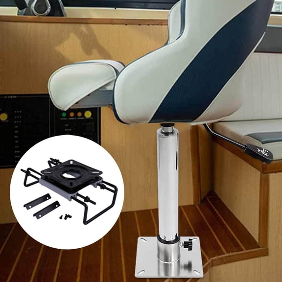 lacooooppia Swivel Boat Seat Mount Base Rotating Boat Chair Base Multiuse 360 Degree Rotatable Pontoon Seat Slide Track for Fishing Boats
