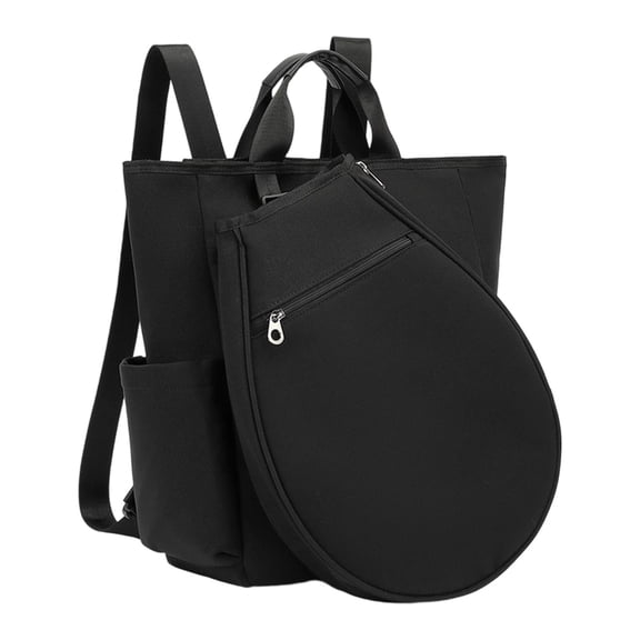 lacooooppia Tennis Backpack Duffle Bag Storage Racket Racquet Holder with Pockets Pickleball Bag for Sports Workout Water Bottle Exercise Black