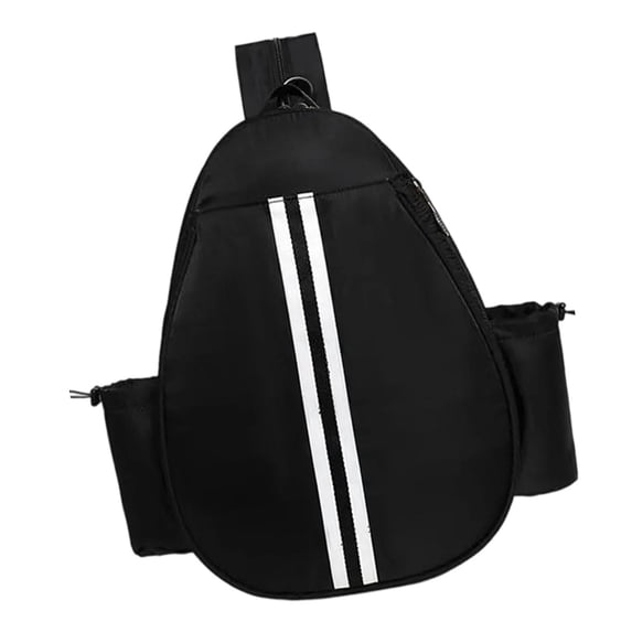 lacooooppia Tennis Racket Bag Crossbody Bag Carry Bag Lightweight with Water Bottle Holder Smooth Zipper Organizer Badminton Bag Backpack Black